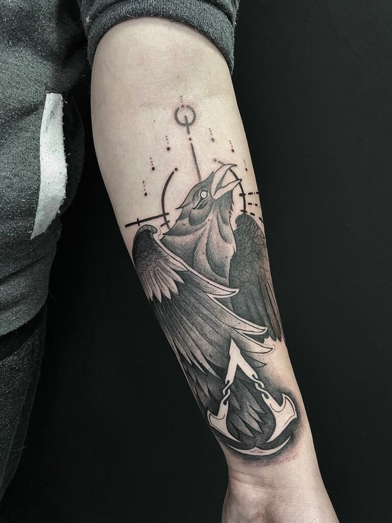 tattoo-illustrativo-aguila-rosa-de-los-vientos